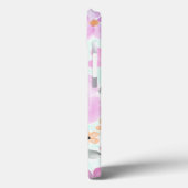 ピンクモダンパープルグリーンウォーターフローラアート Case-Mate iPhoneケース (裏面 / 左)