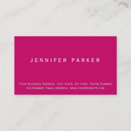 ピンクモダンパープルシンプルプレーン名刺 名刺
