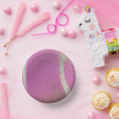 ピンクモダンパープルテニスボール ペーパーボウル (パーティー)