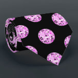 ピンクモダンパープルディスコボールパターンブラック ネクタイ<br><div class="desc">踊れ！すべての踊りクイーンのためのエバーグリーンディスコのミラーボールデザイン。ディスコイラストレーションパターンピンクの美的なホームデコール、パーティー製品やギフト。</div>