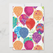 ピンクモダンパープルバルーン85th誕生日パーティー 招待状 (裏面)