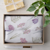 ピンクモダンパープルフローラベビーシャワー誕生日 薄葉紙 (ギフト)