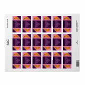 ピンクモダンパープルフローラボホエティエステTrindy ラベル (フルシート)