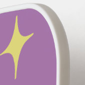 ピンクモダンパープルレトロディスコボールベージュ ピックルボールラケット (左詳細)