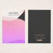 ピンクモダンパープル抽象芸術イヤリングディスプレイ (正面&裏面)