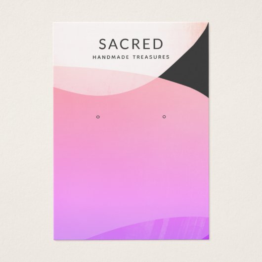 ピンクモダンパープル抽象芸術イヤリングディスプレイ (正面)