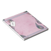 ピンクモダンパープル抽象芸術並び ノートパッド (アングル)