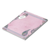 ピンクモダンパープル抽象芸術並び ノートパッド (回転)