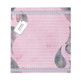 ピンクモダンパープル抽象芸術並び ノートパッド