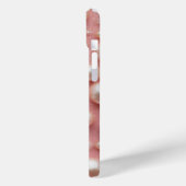 ピンクモダンパールグリッター名前をカスタムするモノグラム Case-Mate iPhoneケース (裏面 / 左)