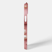 ピンクモダンパールグリッター名前をカスタムするモノグラム Case-Mate iPhoneケース (裏面 / 右)