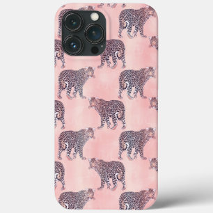 ピンクモダンヒョウの動物の柄 iPhone 13 PRO MAXケース
