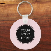 ピンクモダンビジネスQRコード キーホルダー (正面)