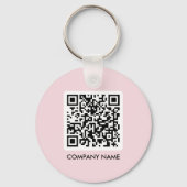 ピンクモダンビジネスQRコード キーホルダー (裏面)