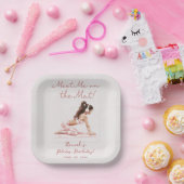 ピンクモダンピラティスプリンセス誕生日パーティー ペーパープレート (パーティー)