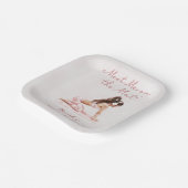 ピンクモダンピラティスプリンセス誕生日パーティー ペーパープレート (傾斜あり)