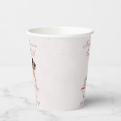 ピンクモダンピラティスプリンセス誕生日パーティー 紙コップ (左)