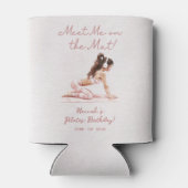 ピンクモダンピラティスプリンセス誕生日パーティー 缶クーラー (裏面)