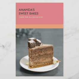 ピンクモダンピーチ写真テンプレート教室 チラシ