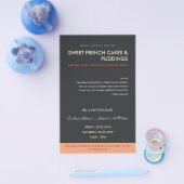 ピンクモダンピーチ写真テンプレート教室 チラシ (シングル)