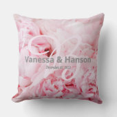 ピンクモダンピーニーキープサケ装飾用クッション クッション (正面)