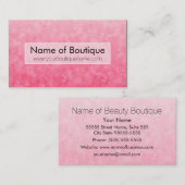 ピンクモダンファッションブティックソフトシック《写真》ぼけ味 名刺 (正面/裏面)