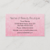 ピンクモダンファッションブティックソフトシック《写真》ぼけ味 名刺 (裏面)