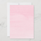 ピンクモダンファンシーフローラバルーンガールベビーシャワー 招待状 (裏面)