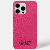 ピンクモダンフェイクレザー Case-Mate iPhoneケース (裏面)