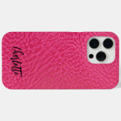 ピンクモダンフェイクレザー Case-Mate iPhoneケース (裏面 (横))