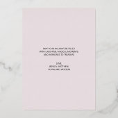 ピンクモダンフェスティバルハッピーホリデーズクリスマス 箔シーズンカード (裏面)