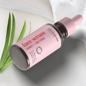 ピンクモダンフェミニン顔血清油スポイトボトル ラベル