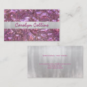 ピンクモダンフォイルルック名刺 名刺 (正面/裏面)