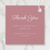 ピンクモダンフォトガールバプテスマ フェイバータグ (裏面)