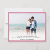 ピンクモダンフォト日付の保存 (裏面)