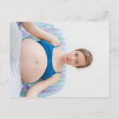 ピンクモダンフォト漫画ブックベビーシャワー散水 インビテーションポストカード (裏面)