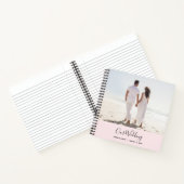ピンクモダンフォト結婚のゲストブック ノートブック (内部)