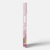 ピンクモダンフラミンゴフラワーグリッター《写真》ぼけ味 Case-Mate iPhoneケース (裏面 / 右)