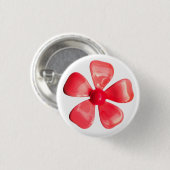 ピンクモダンフラワーピン – ブーケ春サマーガーデン 缶バッジ (正面&裏面)