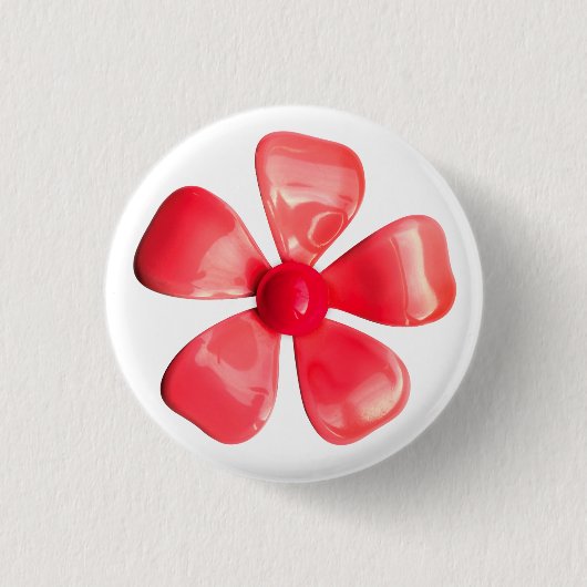 ピンクモダンフラワーピン – ブーケ春サマーガーデン 缶バッジ (正面)