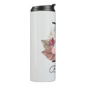 ピンクモダンフローライニシャルB タンブラー (回転左)