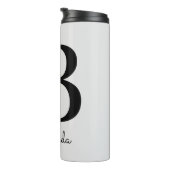 ピンクモダンフローライニシャルB タンブラー (回転右)