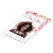 ピンクモダンフローラエレガントありがとう マグネット (左側)