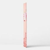 ピンクモダンフローラサンゴグリッター滴 Case-Mate iPhoneケース (裏面 / 右)