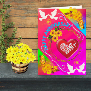 ピンクモダンフローラドブボホシッエレガントクトリンディ サンキューカード