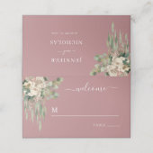 ピンクモダンフローラバラ結婚ズ プレイスカード (外部開封)