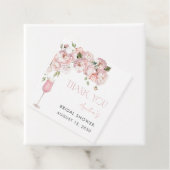 ピンクモダンフローラブライダルシャワーありがとう フェイバータグ (インサイチュ)