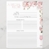 ピンクモダンフローラブライダルシャワーレシピ (裏面)