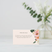 ピンクモダンフローラブライダルシャワー エンクロージャーカード (スタンド正面)