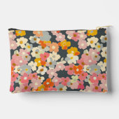 ピンクモダンフローラモノグラムイニシャル アクセサリーポーチ (裏面)